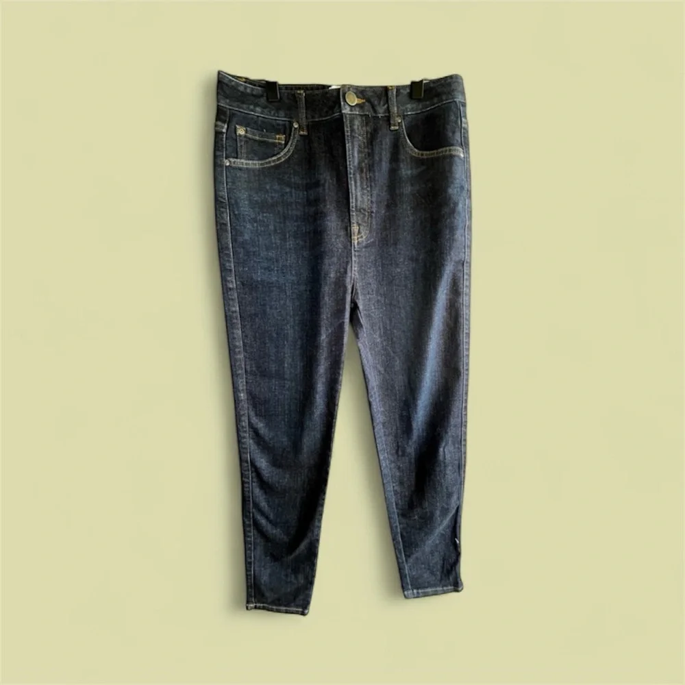 Sene Custom Women's Dark Wash Denim High Rise Slim Fit Jeans Casual Style 30